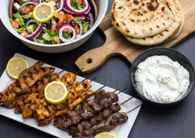 Grilled-Greek-Souvlaki-Lamb-Chicken-Pork-overhead-wide-hires
